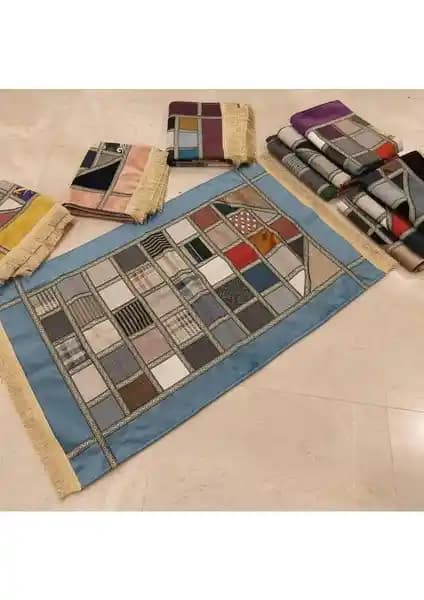 Ayhanhome Kırkyama Patchwork Kadife Seccade: Geleneksel ve Modern Tasarımın Şık Buluşması