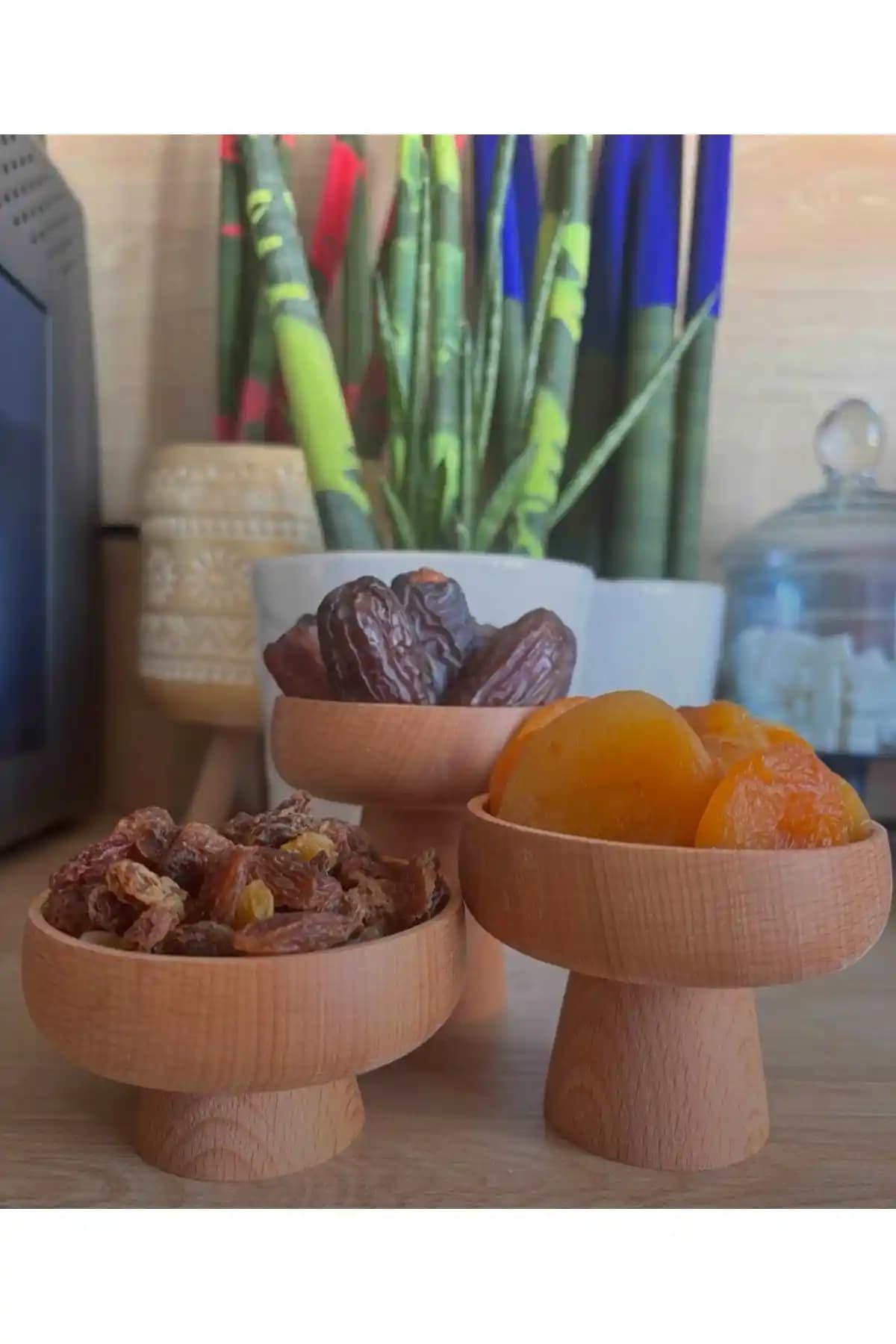 Ayrawood 3'lü Ahşap Sunum Seti: Şık ve Dayanıklı Dekoratif Aksesuarlar
