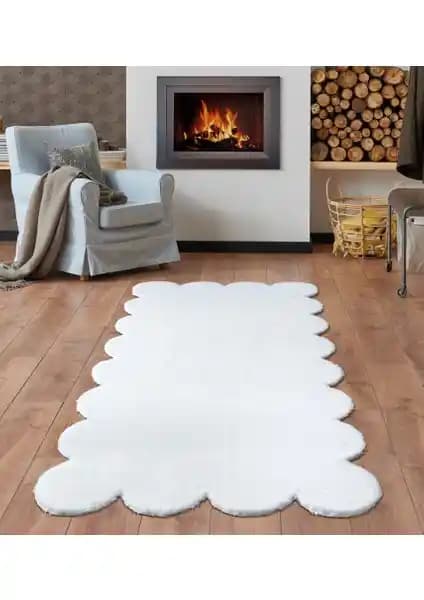 Balat Halı Lazer Kesim Peluş Uzun Tüylü Yolluk Halı Modern ve Konforlu Dekorasyon Unsuru