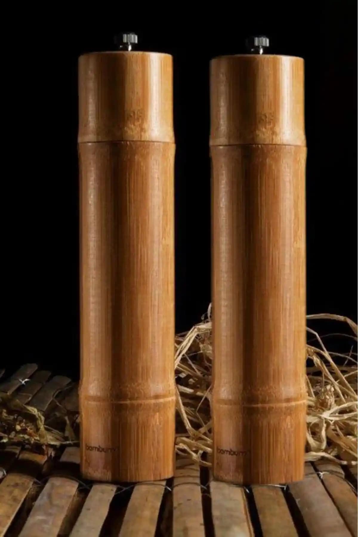 Bambum Madras Tuz ve Karabiber Öğütücü Seti Estetik ve Fonksiyonel Mutfak Aksesuarı