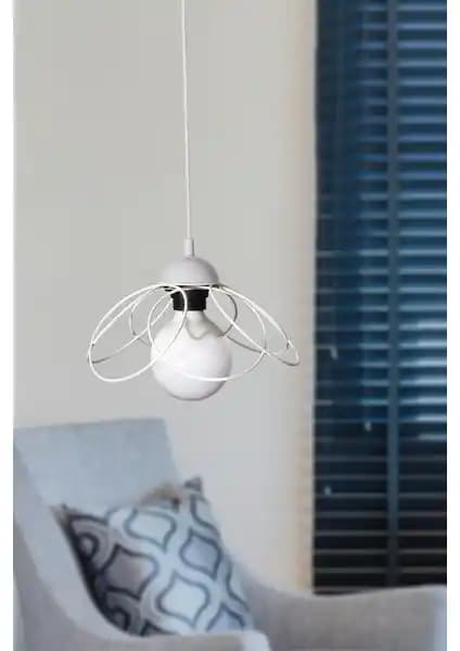 Begüsa Mango Tekli Beyaz Modern İç Mekan Aydınlatma Çözümü 65 cm yüksekliğinde