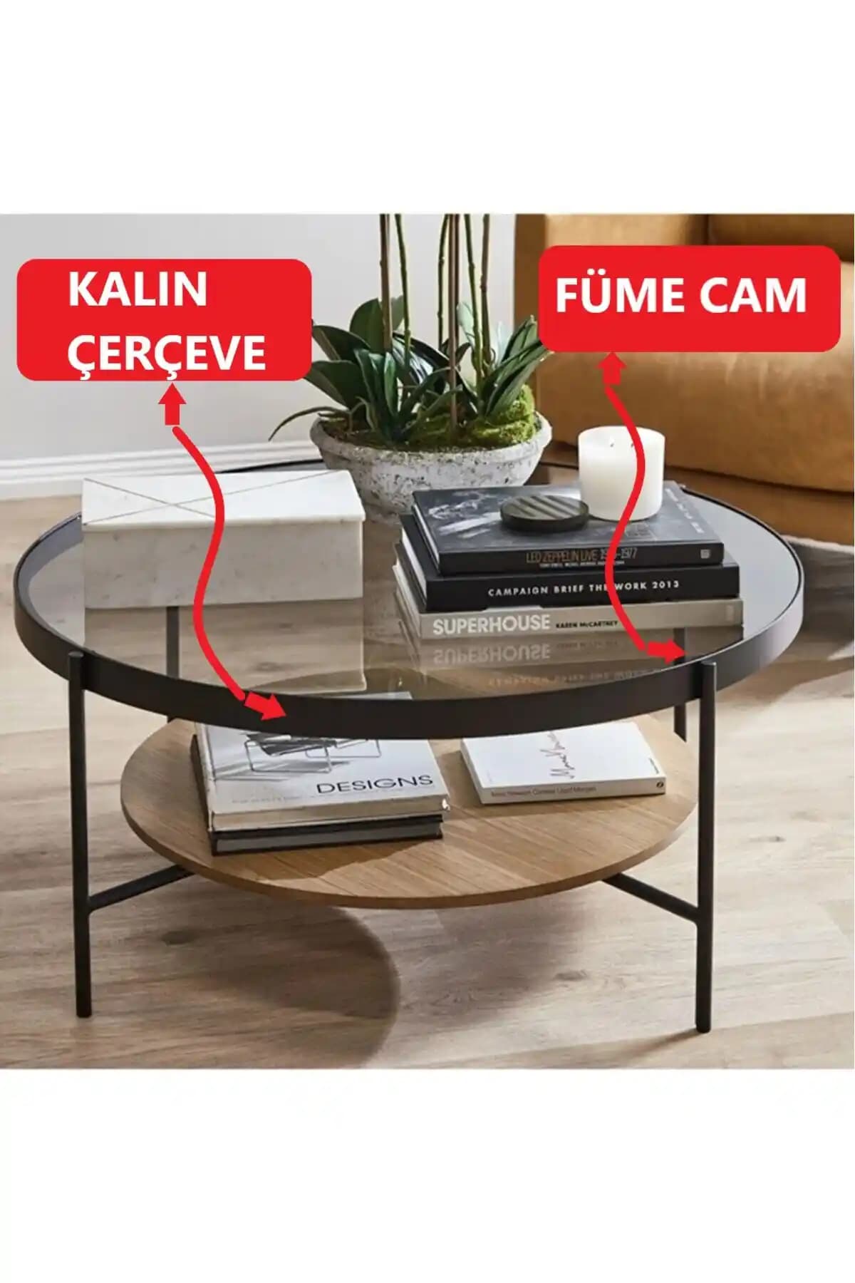 BETA AKSESUAR Oslo Orta Sehpa Modern Tasarım ve Dayanıklı Malzemelerle Şık Kullanım