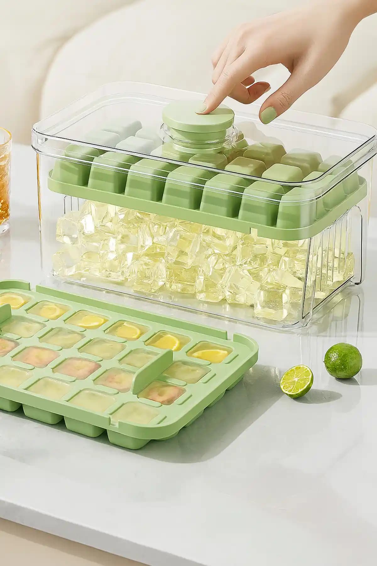 BEYZANA Yeni Nesil Çift Buz Kalıbı: Pratik ve Dayanıklı Mutfak Çözümü