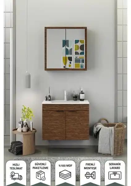 Biani Fix Loft 75 Cm Banyo Dolabı Modern Tasarım ve Yüksek Kalite Malzeme ile