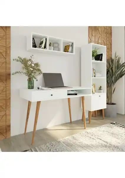 Bimossa U5010 Janus ve EVDEMO Akort Beyaz Çalışma Masası Karşılaştırması