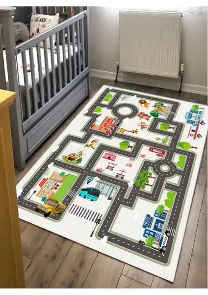 Çocuk Odası Halıları Karşılaştırması: Trafik Yolu ve West Home Modelleri