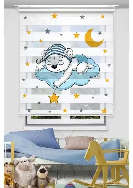 Çocuk Odası İçin Renkli ve Güvenli Sevimli Ayıcık Baskılı Perde Önerileri