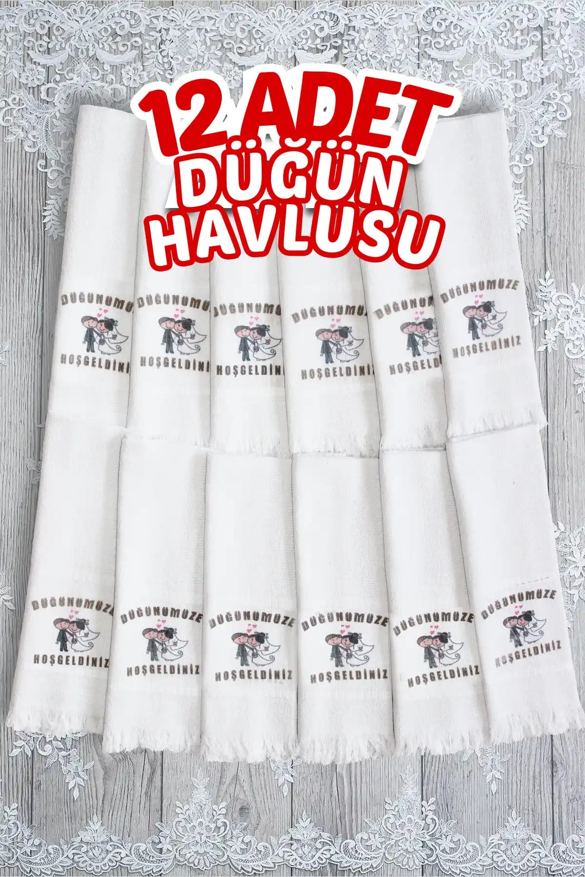 Comfort Home 12'li Saçaklı Düğün Havlusu Seti Estetik ve Kullanışlı Tasarım