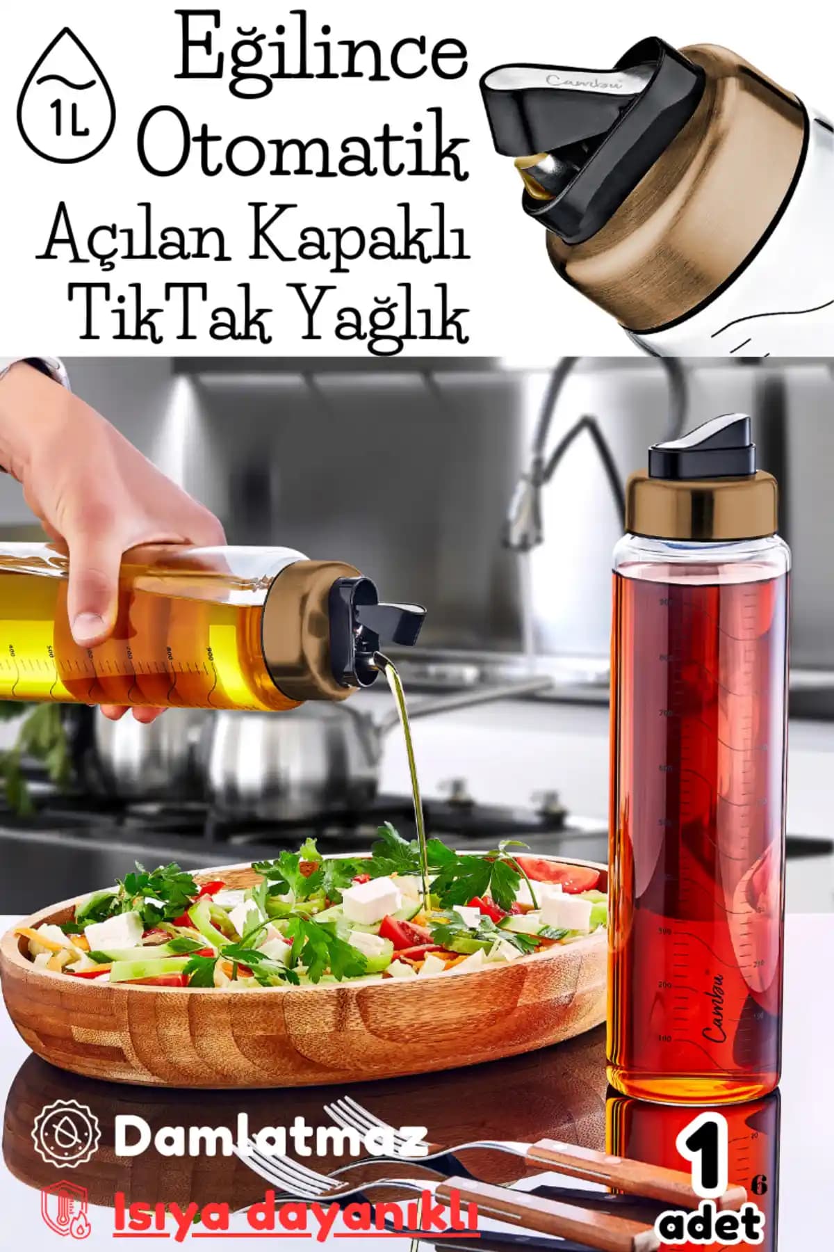 Comprox Damlatmaz Yağlık: Şık ve Pratik Mutfak Gereci Tasarımı ve Özellikleri