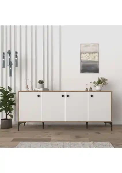 Cool Home Eylül Modern Konsol 180 cm Beyaz Şık ve Kullanışlı Ev Dekorasyonu Ürünü