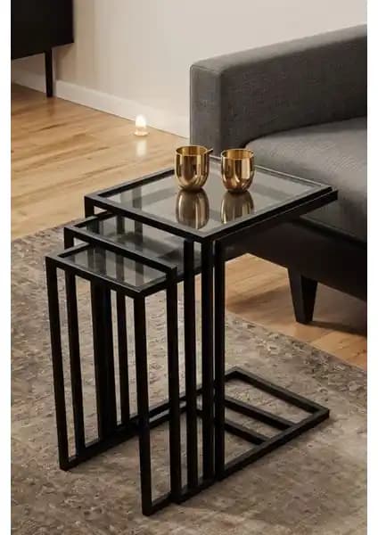 Dekopratik Ibiza Üçlü C Zigon Sehpa Takımı Modern Tasarım ve Fonksiyonellik