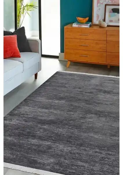 Dekozer Azra Kaymaz Taban Antrasit Halı: Modern ve Güvenli Dekorasyon Unsuru