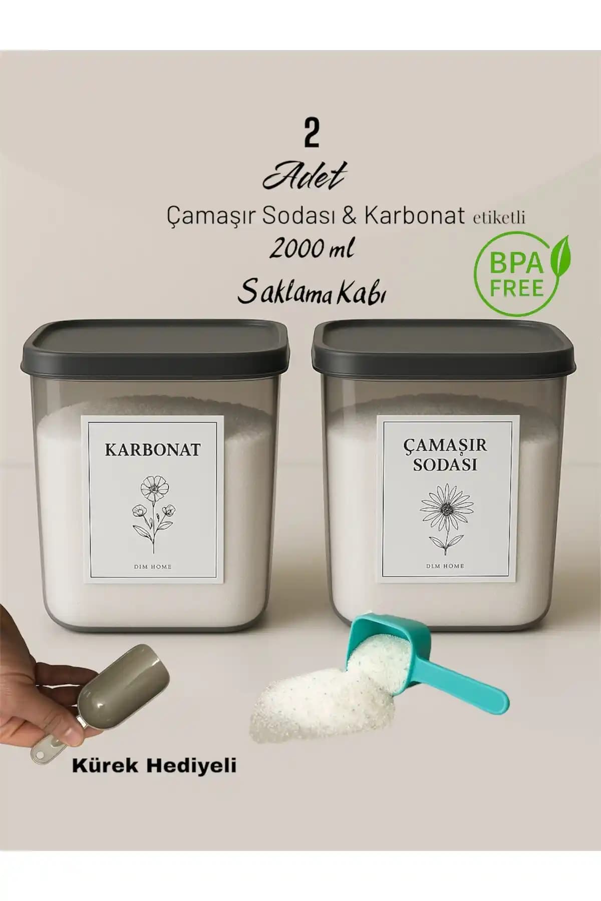 Dem Home 2'li Antrasit Saklama Kabı Seti Geniş Kapasite ve Dayanıklılık Sunar