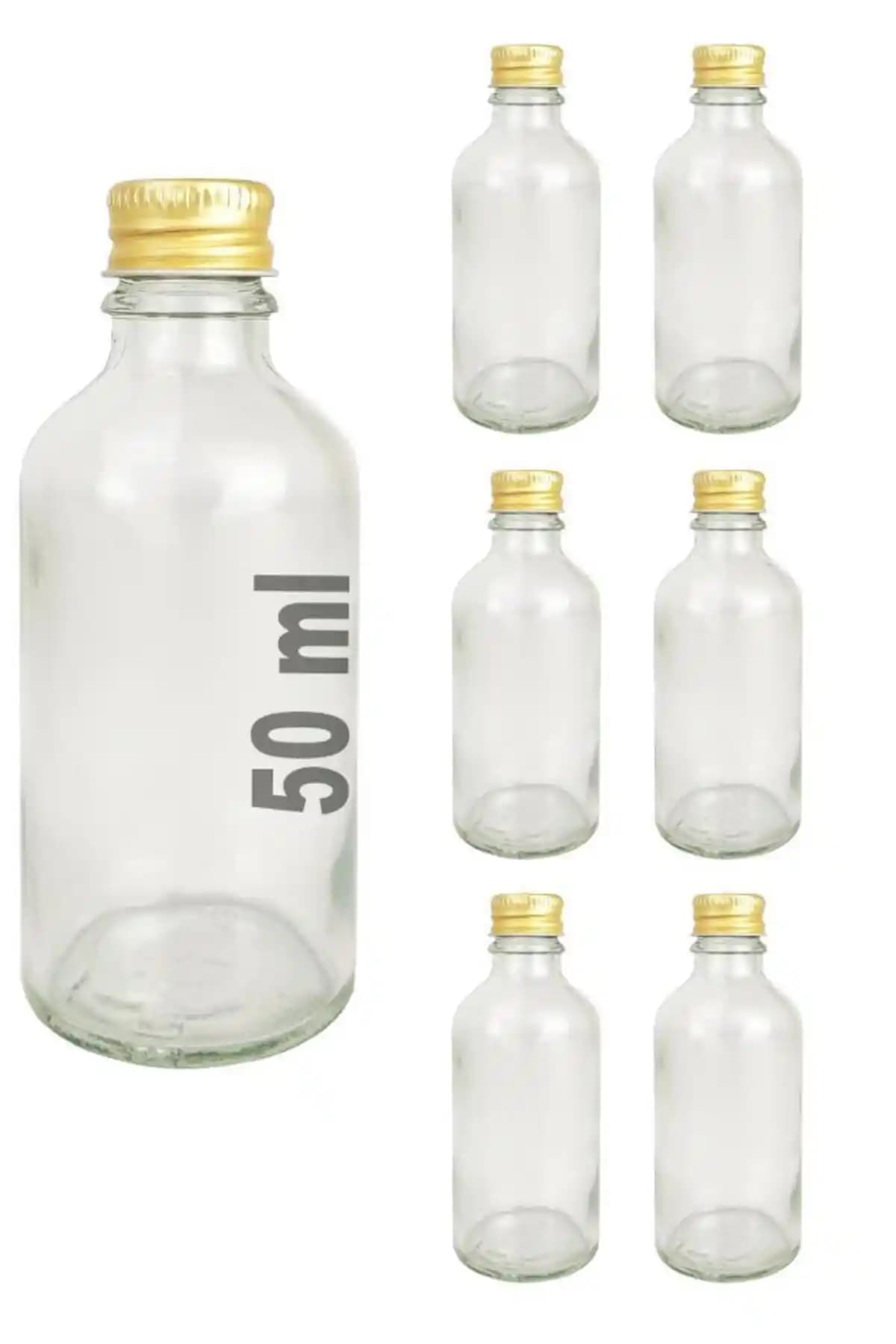 Digithome 6'lı Altın Kapaklı Cam Zencefil Shot Şişeleri Şıklık ve Çok Yönlülük Sunar