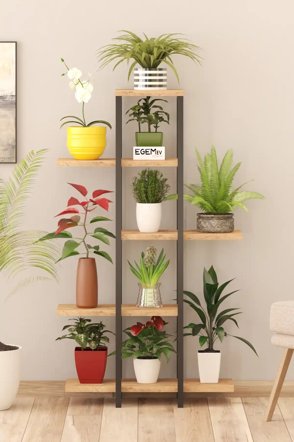 EGEMEV Yüksek Ayaklı Saksı Standı Modern ve Dayanıklı Dekorasyon Parçası