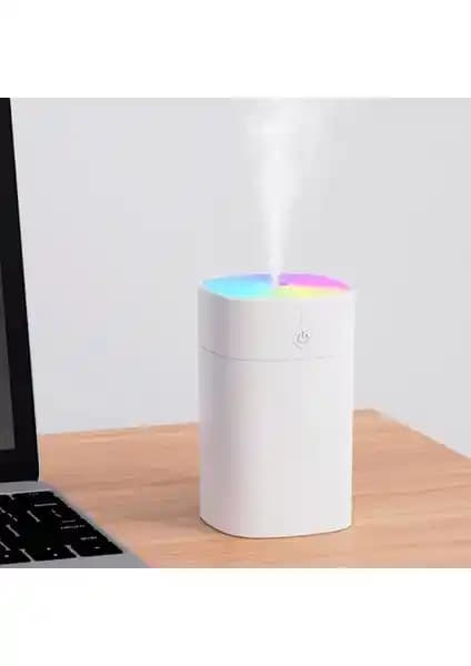 Ekru Cep H2O Ultrasonik Nemlendirici 400ML Modern ve Taşınabilir Atmosfer Yaratıcı