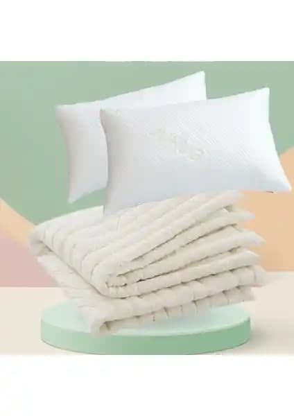 El Yapımı Çift Kişilik Yün Yorgan ve Yün Yastık Seti Doğal Malzemelerle Konfor Sunar