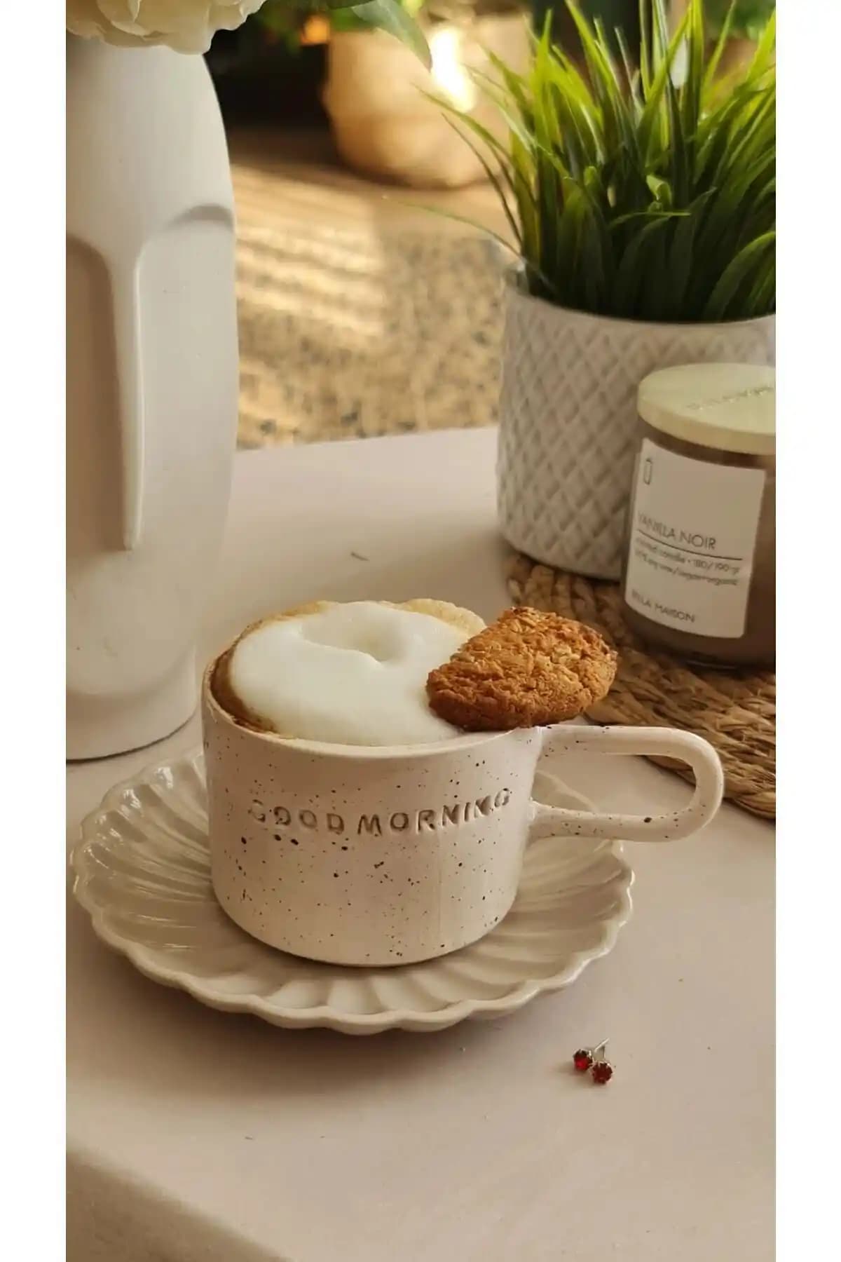 El Yapımı Seramik Kahve Kupası Modern Tasarımıyla Günün En Güzel Başlangıcı