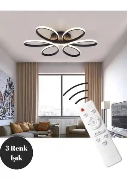 Elektroyou Nipul Siyah Kumandalı LEDli Avize: Modern Tasarım ve Çok Renkli Işık Seçenekleri