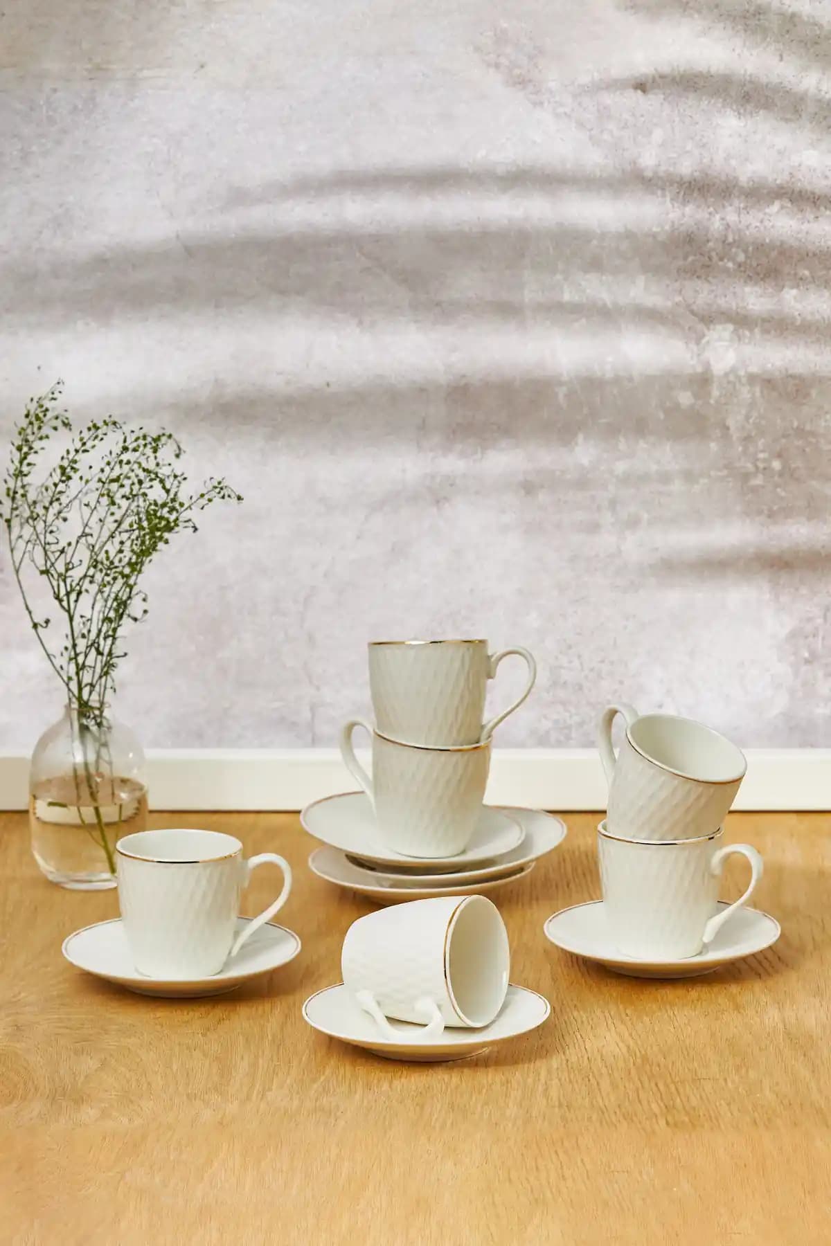 Emsan STD Lora 6 Kişilik Kahve Fincan Takımı Klasik ve Dayanıklı Tasarım