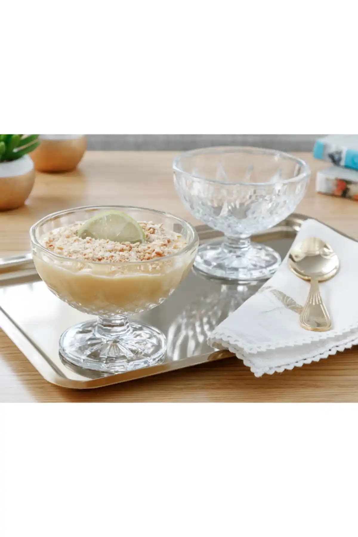 English Home Rich Cam 2'li Dondurma Kaseleri: Şeffaf ve Dayanıklı Sunum Seti