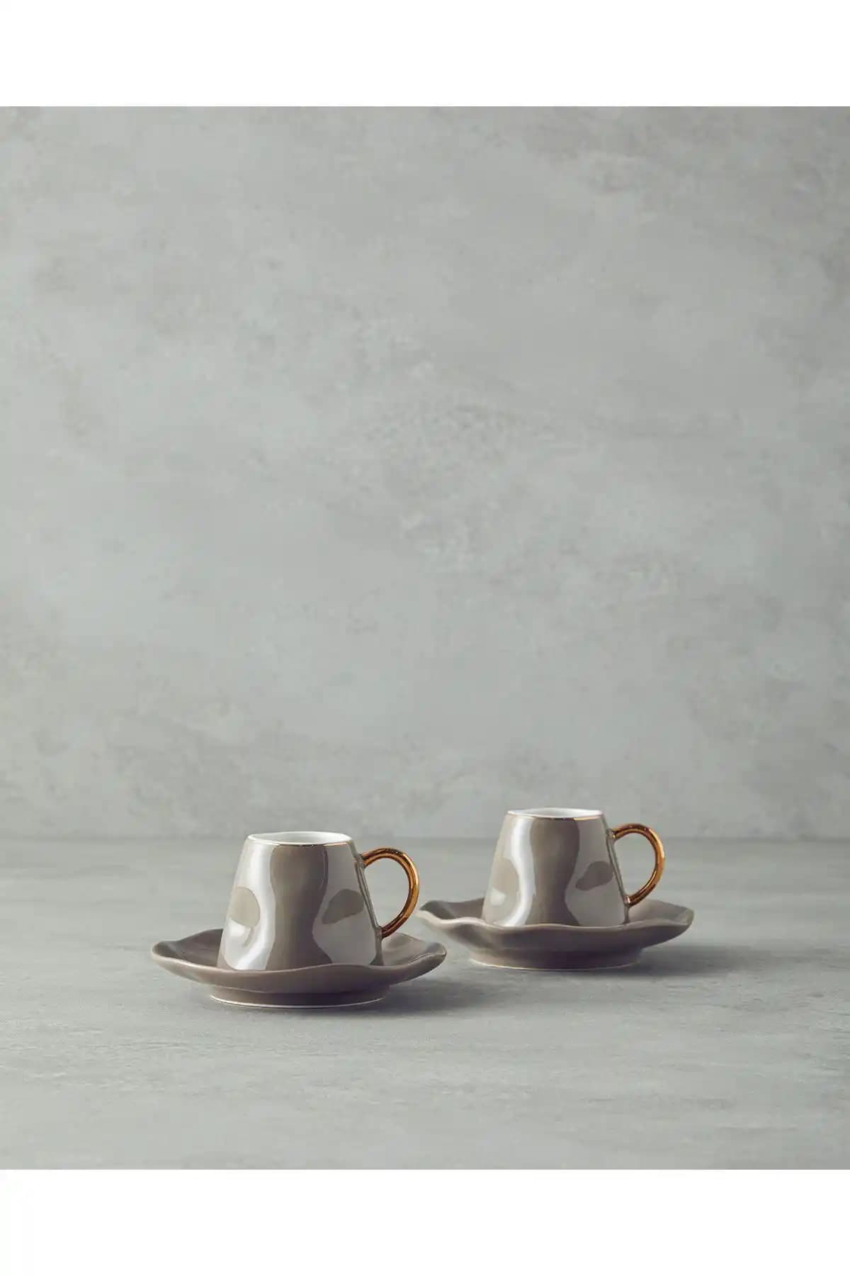 Felix New Bone China 4 Parça Kahve Fincan Takımı Modern ve Şık Tasarım