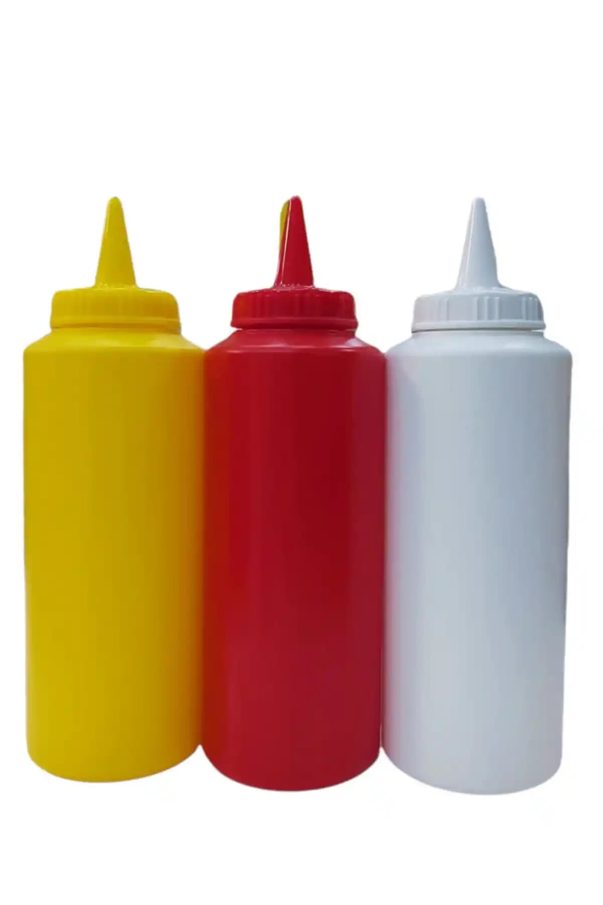 GastroPlast 1000 ml 3'lü Sosluk Seti Pratik ve Dayanıklı Mutfak Aksesuarı