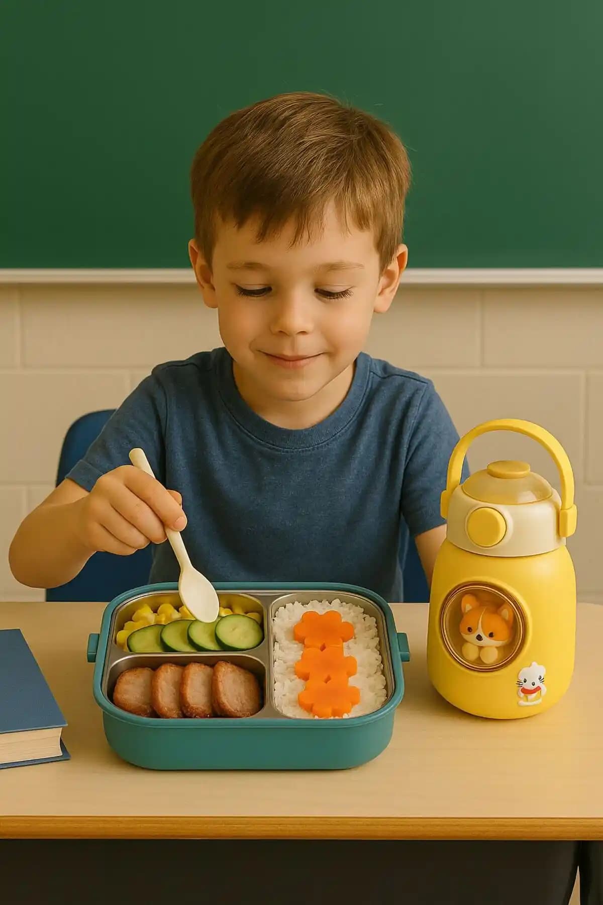 Genel Markalar Lunch Box Çocuklar İçin Pratik ve Şık Gıda Saklama Seti