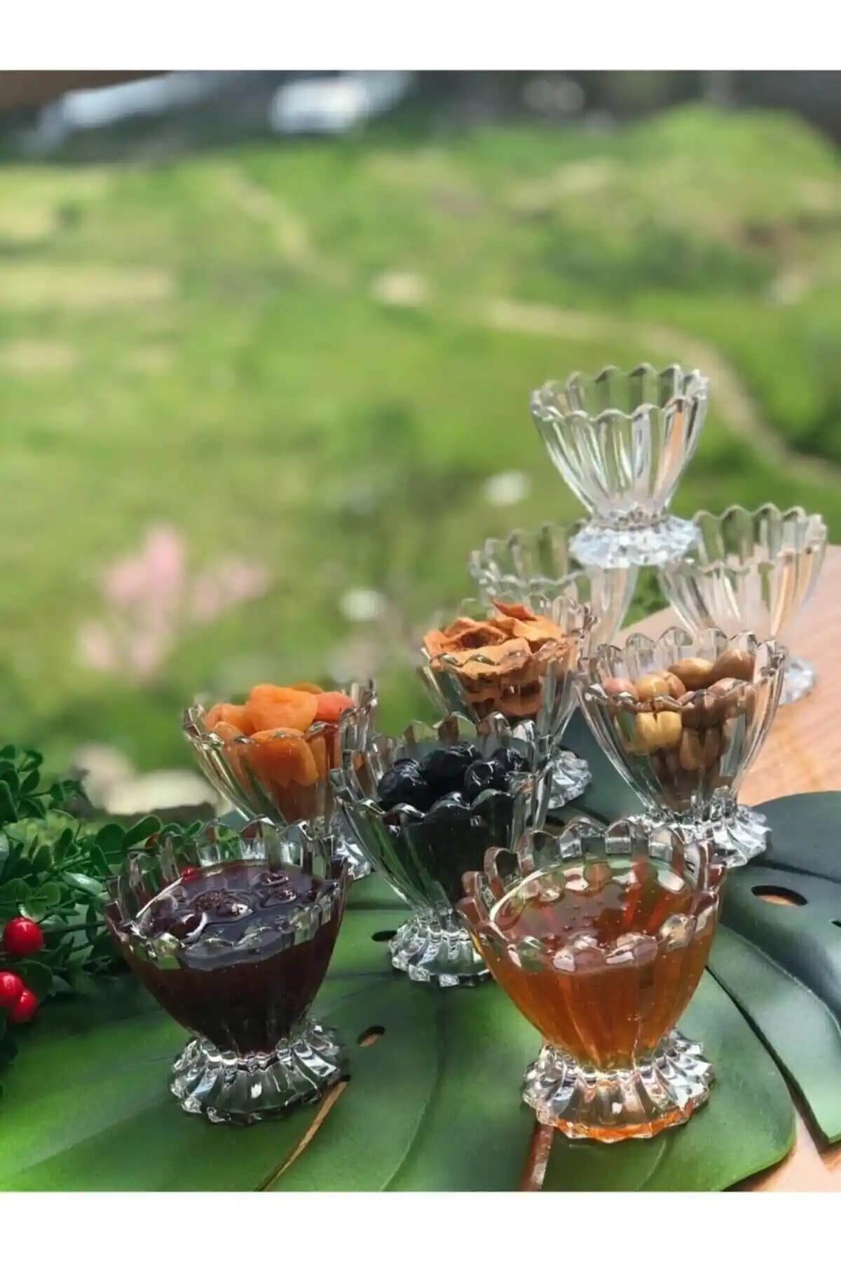 Genel Markalar Lüx Cam Magnolia Seti Şık ve Çok Amaçlı Kullanım İçin Uygun