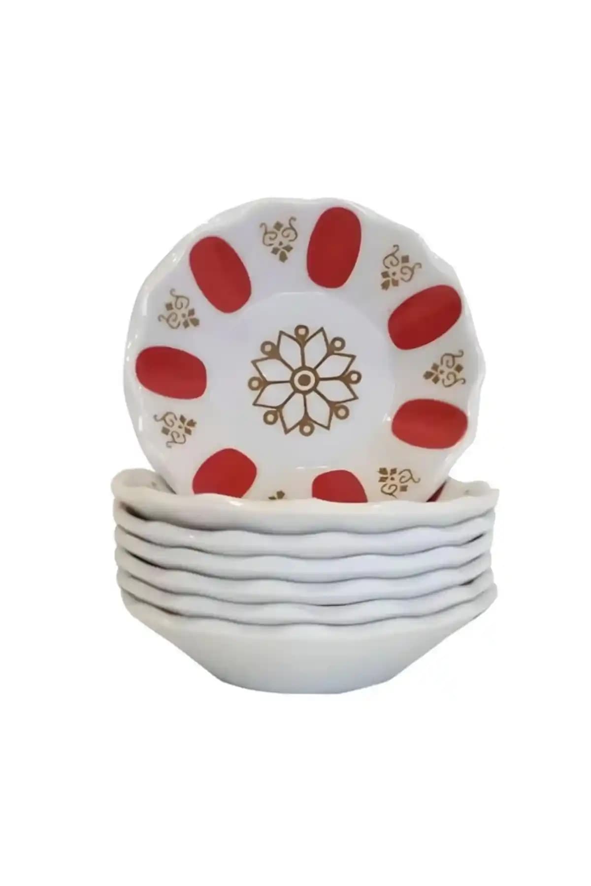 Genel Markalar Tria ML104K Melamin Kırmızı Çay Tabağı Seti: Şık ve Dayanıklı Mutfak Gereçleri