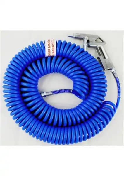 Geoderik Makina Spiral Hava Hortumu ve Tabancası 15 Metre Uzunlukta Endüstriyel Uygulamalar İçin