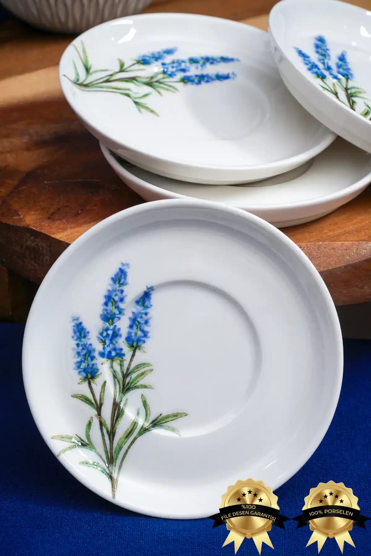 Heda Porselen Lavanta Renkli 6 Parçalı Çay Tabağı Seti Türkiye'nin Kalite Standartlarını Yansıtır