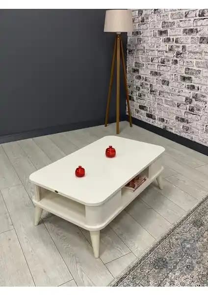 Hey Modüler Mobilya Kumsal Oval Kenar 100x60 Orta Sehpa Modern ve Dayanıklı Tasarım