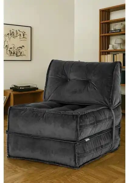 Homedius Mocca Tek Kişilik Katlanır Yatak ve Uzanma Koltuğu Modern Tasarım