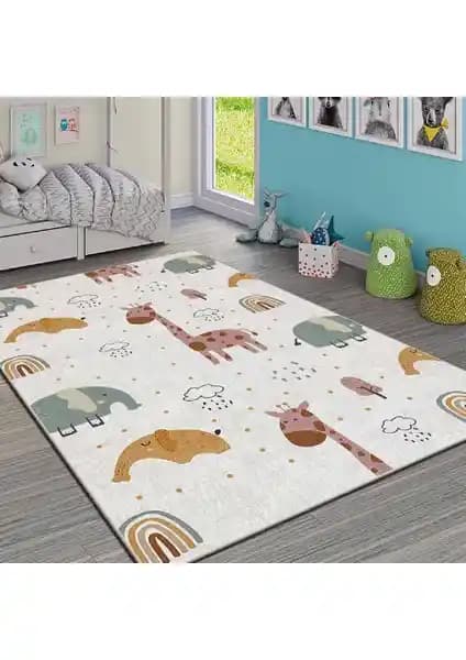 Homefesto Dekoratif Çocuk Halısı Güvenli ve Şık Tasarımıyla Odalara Renk Katar