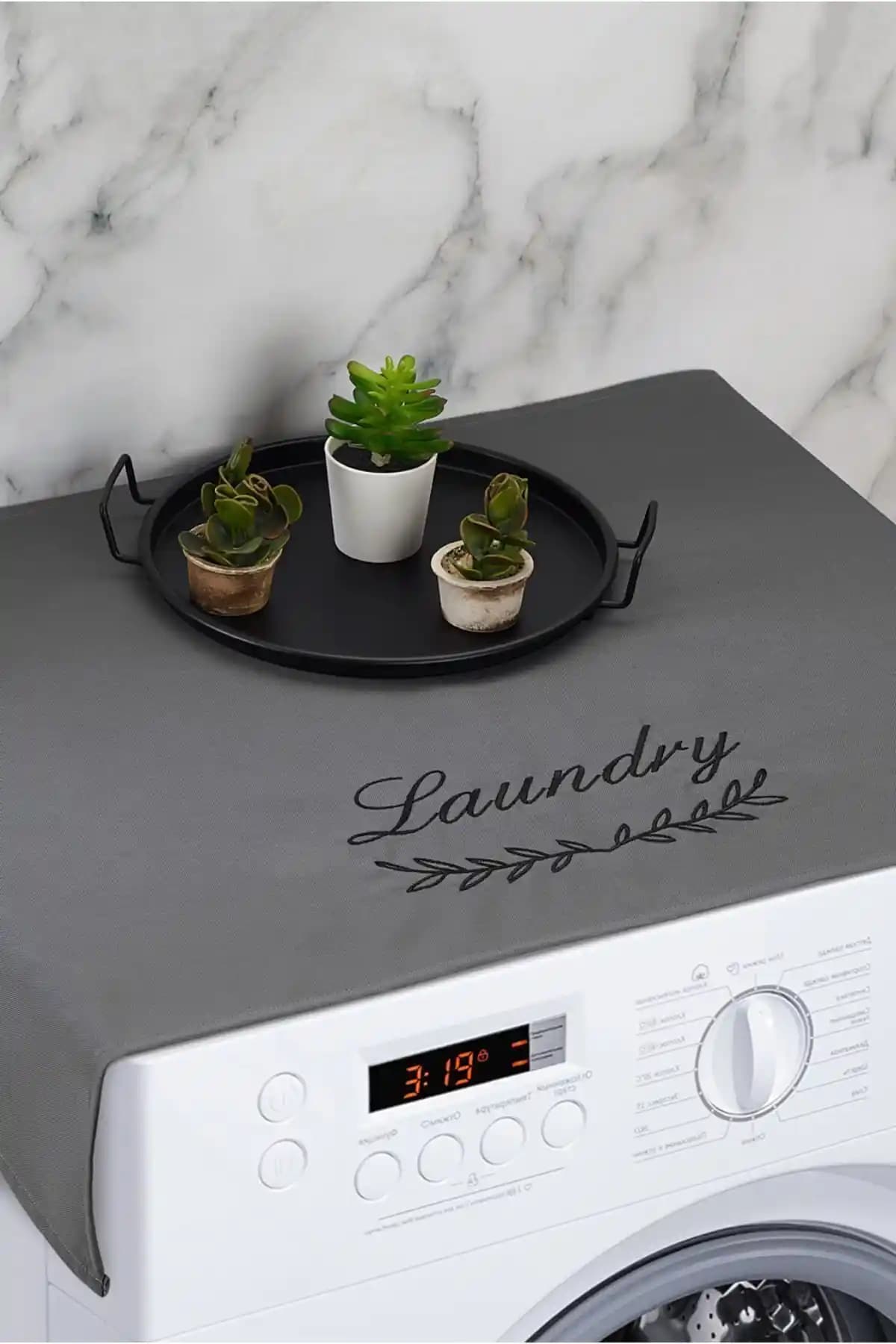 HOMELKA Çamaşır Makinesi Örtüsü: Şık ve Dayanıklı Sıvı Geçirmez Koruma Çözümü