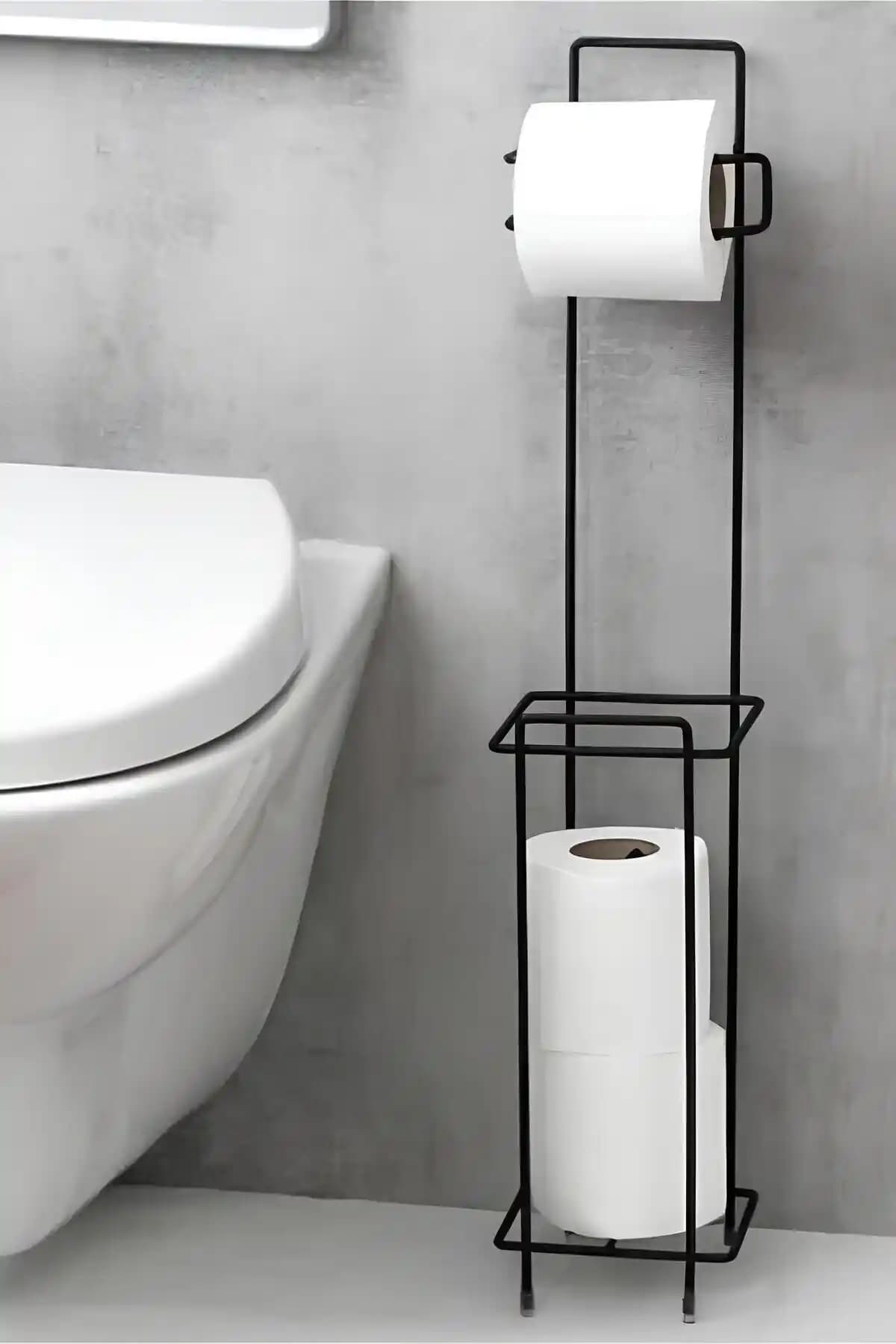 HOMETRENDY Wc Banyo Tuvalet Ayaklı Kağıtlık Modern ve Dayanıklı Tasarım