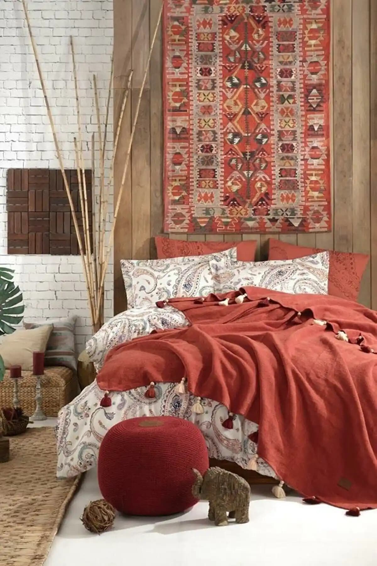 İyi Geceler İstanbul Tarzında Çift Kişilik Pamuklu Nevresim Seti