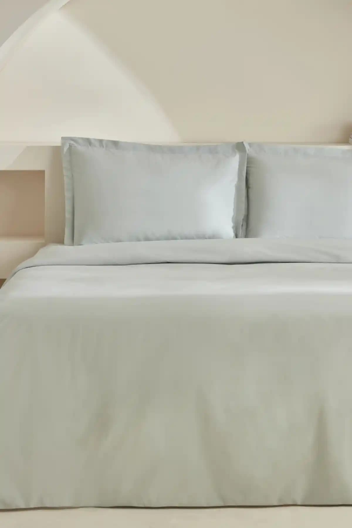 Karaca Home Lavin %100 Pamuk Çift Kişilik Nevresim Takımı Adaçayı Rengi