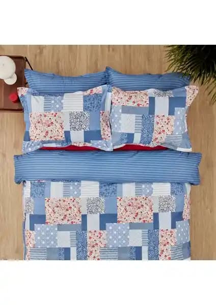 Karaca Home Young Patch Çift Kişilik Nevresim Takımı Kırmızı Modern ve Şık Tasarım