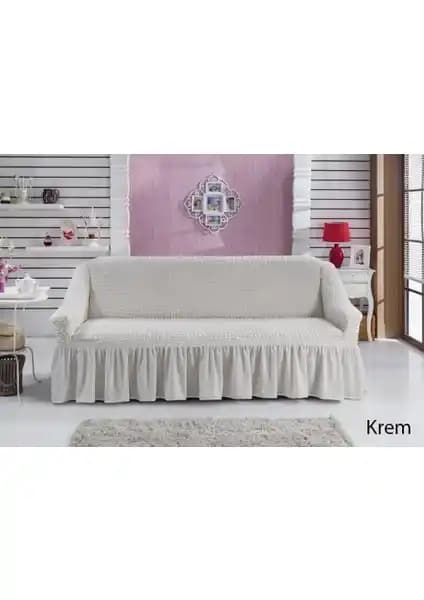 Karna Home 3 Kişilik Pamuklu Kanepe Örtüsü Estetik ve Koruma Sağlayan Tasarım