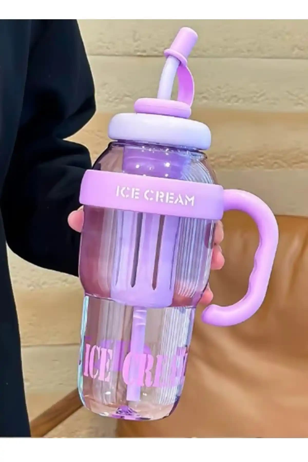 Kitchen Beauty Ice Bottle Mor Renkli Şık ve Fonksiyonel 1.3 L Su Şişesi
