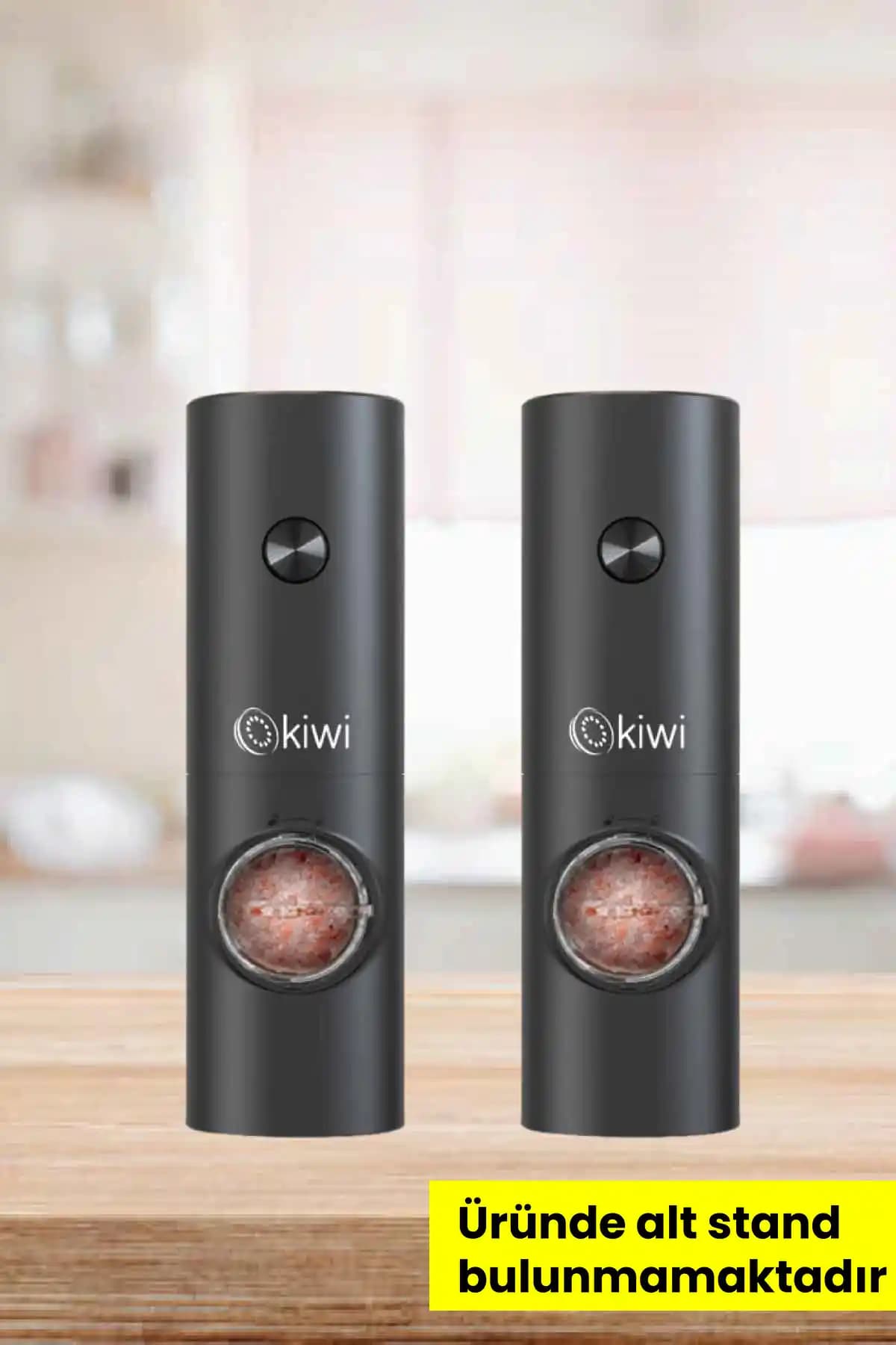 Kiwi Kspg-4849 Pilli Işıklı Tuz ve Karabiber Değirmeni Modern Tasarım ve Kullanım Kolaylığıyla