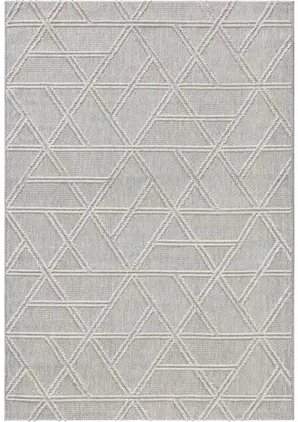 Koza Halı Alba Gri Krem Geometrik Desenli Modern ve Dayanıklı Halı Özellikleri