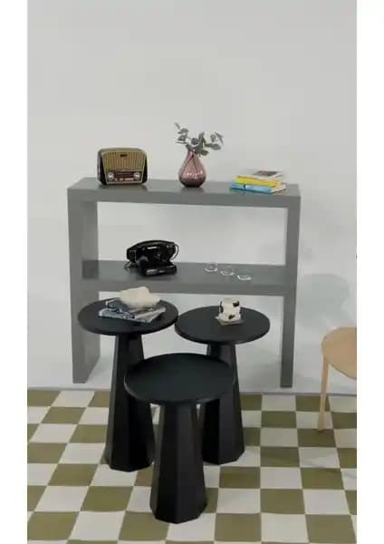 Kupp Design Lilyum Mantar Sehpa Seti Modern ve Şık Dekorasyon Unsuru