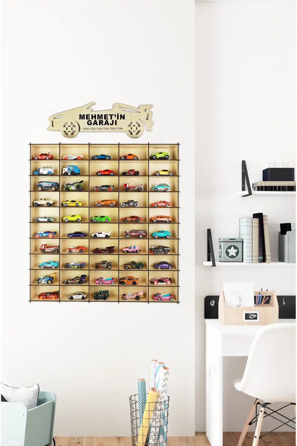 KutuTR Oyuncak Araba Rafı: Dayanıklı ve Şık Depolama Çözümü Koleksiyoncular İçin
