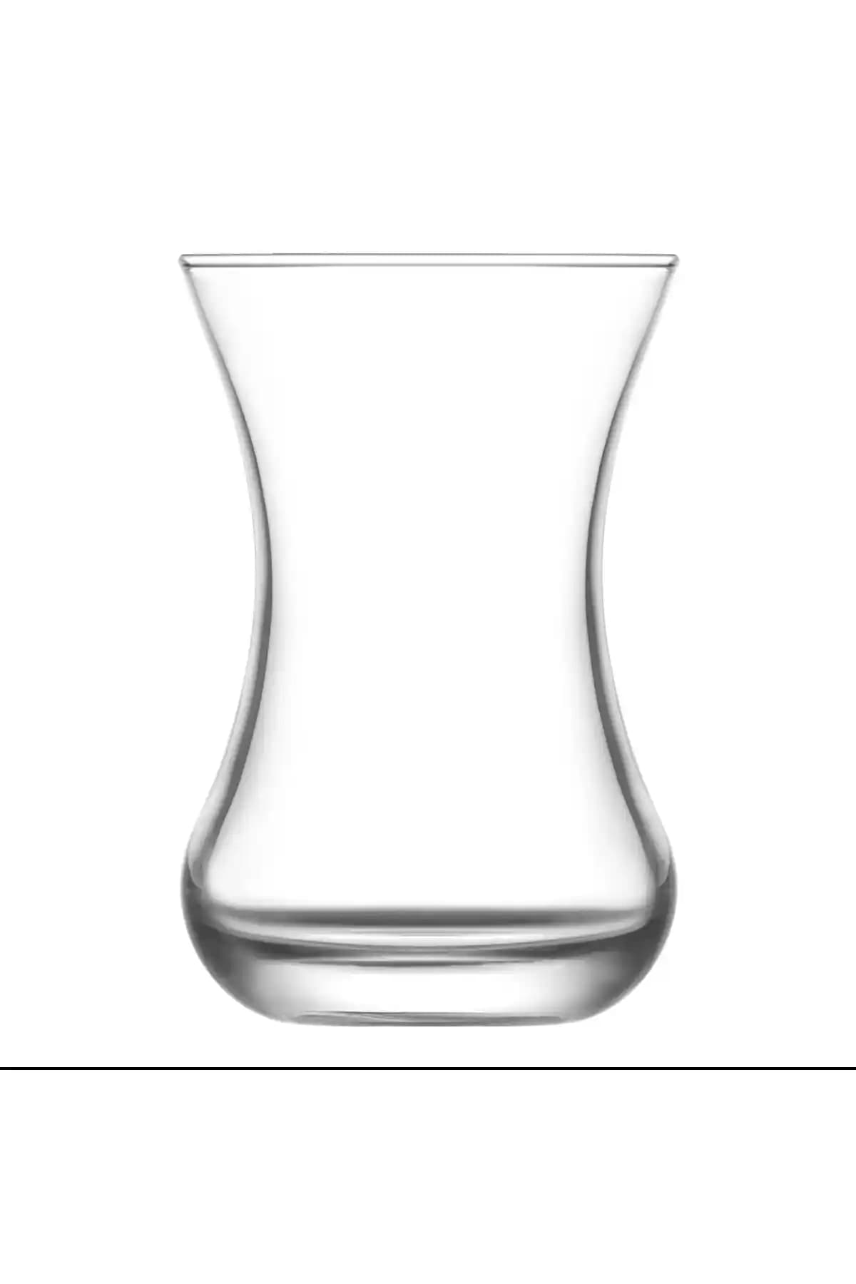 LAV Demet Cam Çay Bardağı Seti 6 Kişilik Şık ve Dayanıklı Cam Tasarımıyla