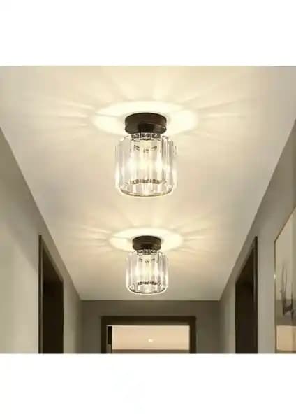 Luna Lighting Siyah Plafonyer Avize: Modern ve Şık İç Mekan Aydınlatma Çözümü