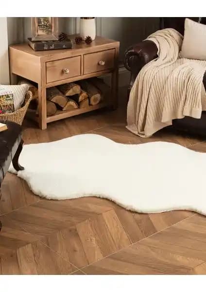 Madame Coco Arc En Ciel Tavşan Post Beyaz Halı Modern ve Şık Tasarım Özellikleri