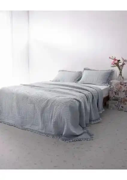 Madame Coco Medus Indigo Tek Kişilik Yatak Örtüsü Şık ve Dayanıklı Tasarım